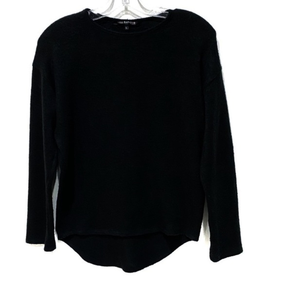 MISS BEHAVE Hi-Lo Black Sweater Zipper - Picture 2 of 3